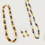 Amber necklace and earring